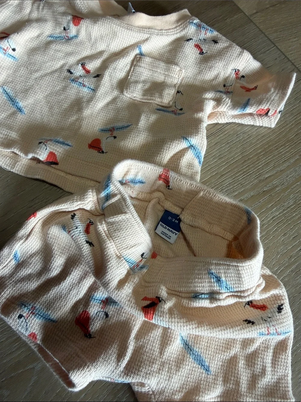 Old Navy matching waffle knit set|size 0-3M